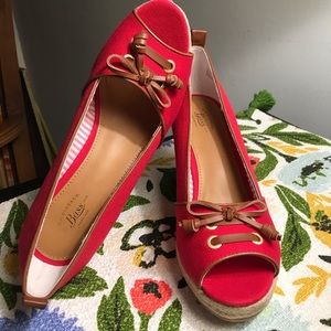 G.H. Bass & Co. open toe wedges